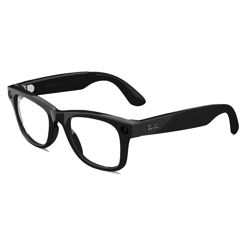 عینک هوشمند ری بن Meta RayBan Wayfarer Shiny Black Frame + Clear Lense