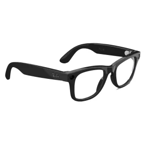 عینک هوشمند ری بن Meta RayBan Wayfarer Shiny Black Frame + Clear Lense