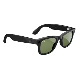 عینک هوشمند ری بن Meta RayBan Wayfarer Shiny Black Frame + G15 Green Lense