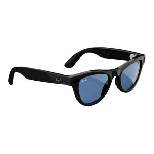 عینک هوشمند ری بن Meta RayBan Skyler Shiny Black Frame + Transitions Cerulean Blue Lense