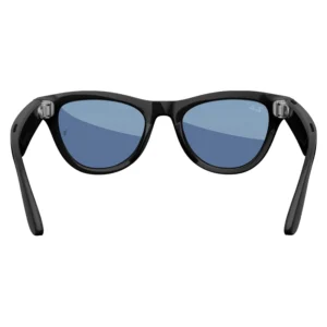 عینک هوشمند ری بن Meta RayBan Skyler Shiny Black Frame + Transitions Cerulean Blue Lense