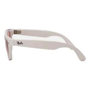 عینک هوشمند ری بن Meta RayBan Skyler Shiny Chalky Grey Frame + Cinnamon Pink Lense