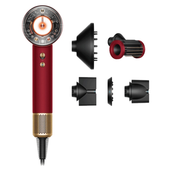 سشوار دایسون (Dyson HD16 Supersonic Nural hair dryer (Red velvet/gold