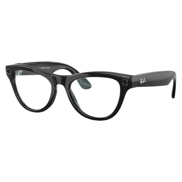 عینک هوشمند متا ری بن Meta RayBan Skyler Shiny Black Frame + Clear Lense